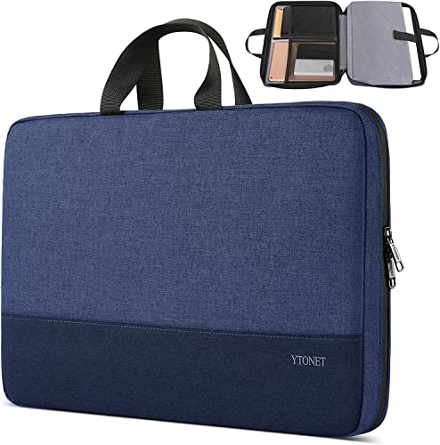 Ytonet Laptop Sleeve Case 16 Inch 15.6 Inch, Slim Laptop Cover with Handle | Compatible with MacBook Air/Pro HP Dell Lenovo Notebooks, Protective Computer Carrying bag, TSA Water Resistant, Dark Blue - color: Dark Blue, size: 16 inch