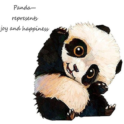 ToiM A6 Cute Simple Binder Hand Books for Diary PU Leather Journal Writing Notebook Loose Notebook Handbook Notepad Business Hand Books Great Stationery (Panda) - color: Panda
