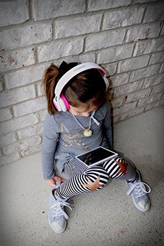 Riwbox WT-7S Bluetooth Headphones Light Up, Foldable Stero Wireless Headset with Microphone and Volume Control for PC/Tablet/TV/Travel (Pink) - color: Pink