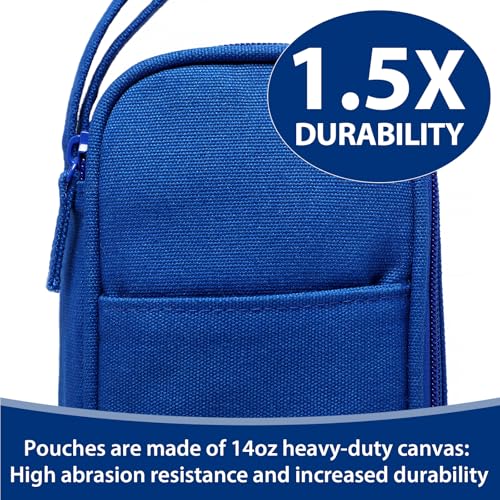 SPACEMATE Pencil Case Pouch Box Bag School Supplies Girls Boys Kids, Cute Preppy Stuff Large Big Capacity Aesthetic Pen Organizer, Back to College Stationary, Sapphire Blue, Heavy Duty Canvas, 1800ml - color: Sapphire Blue
