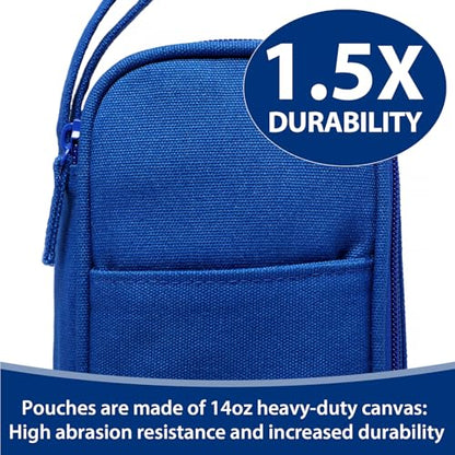 SPACEMATE Pencil Case Pouch Box Bag School Supplies Girls Boys Kids, Cute Preppy Stuff Large Big Capacity Aesthetic Pen Organizer, Back to College Stationary, Sapphire Blue, Heavy Duty Canvas, 1800ml - color: Sapphire Blue