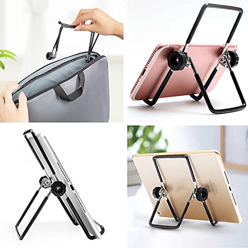 VOVIGGOL Adjustable Tablet Stand Holder 2 Pack, Non-Slip Foldable Holder Cradle Fit for 9-12.9" Tablets, iPad, Samsung and Kindle Fire, Display Stand Picture Frame Stand for Photos (2 Large Black)