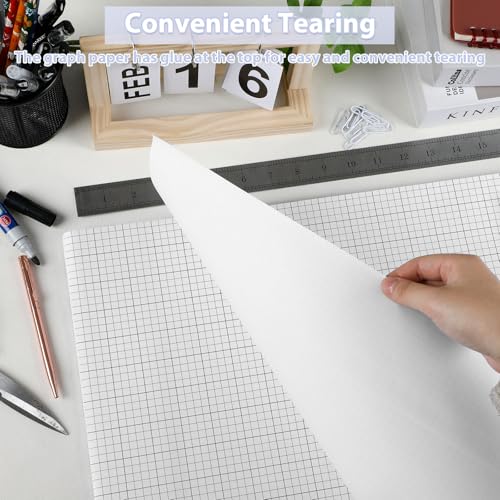 gisgfim 50 Sheets Large Graph Paper 24 x 36 In Graph Paper Pad 1/4 In Ruled Large Grid Paper Sheet Blueprint Paper Engineering Paper Poster for Architect Designer Mathematician Draftsman(White） - color: White