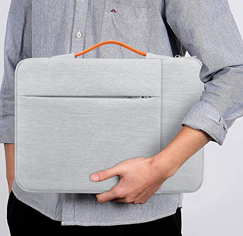 Lacdo 360° Protective Laptop Sleeve Case for 14 inch MacBook Pro M5 Pro/Max A3426 A3427 (2026), M5/M4/M3/M2/M1 A3434 A3112 A3401 A3185 A2918 A2992 | 13.8 inch Surface Laptop 7th Computer Bag, Gray - color: Gray, size: New MacBook Pro 14 Inch