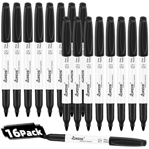Dual tip and gel pens set with Fine Point Black Permanent Markers Bulk