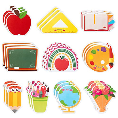 Xqumoi 30 Pack Teacher Notepads Set Total 600 Sheets, Book Pencil Ruler Blackboard Shaped Self Sticky Memo Pads for Teacher Appreciation Gift Back to School Supplies Party Favors Goodies Bag Fillers - style: Teacher Appreciation (Style 3)