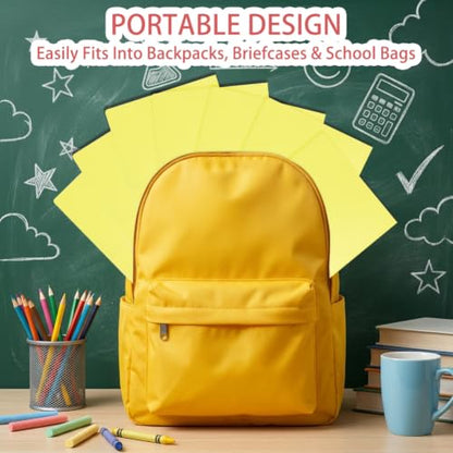 Yellow Folders with Pockets 7 Pack, 2 Pocket Folders Fit Letter Size 8.5x11 inches Paper, Plastic File Folders with Business Card Slot for Documents School Office and Home - color: Yollow