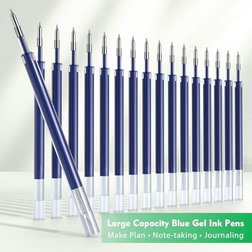 Hiacry 8 Pcs Gel Pens - 0.7mm Fine Point Quick-Dry Blue Ink Fidget Pens | Smooth Writing Pens, No Bleed, No Smear, Note Taking Journaling, School Office Supplies for Men & Women (Dopamine 8Pcs ) - color: Dopamine Blue Ink -8pcs