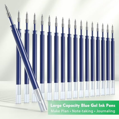 Hiacry 8 Pcs Gel Pens - 0.7mm Fine Point Quick-Dry Blue Ink Fidget Pens | Smooth Writing Pens, No Bleed, No Smear, Note Taking Journaling, School Office Supplies for Men & Women (Dopamine 8Pcs ) - color: Dopamine Blue Ink -8pcs