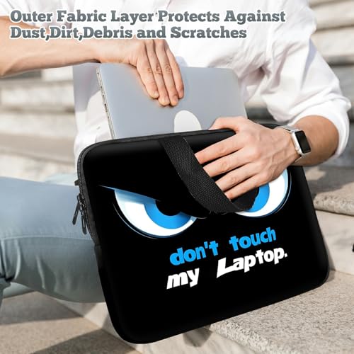 Laptop Sleeve Case Bag 15 inch, Don't Touch Slim Carrying Case Handbag Travel Laptop Bag for 15 inch MacBook Air M3/M2/15 Pro/Surface Laptop 7/6/5/4/3/ Dell XPS 15 Plus - color: Don't Touch My Laptop, size: 15 Inch