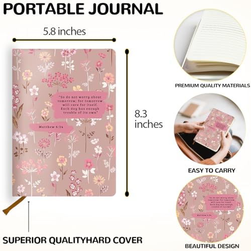 Christian Notebook Journal, Bible Notebooks for Note Taking Inspiration Religious Gifts, Grandma, Sister, Hardcover Ruled Journal for Note Taking, Bible Notebook Gifts for Women - color: Multi 1563
