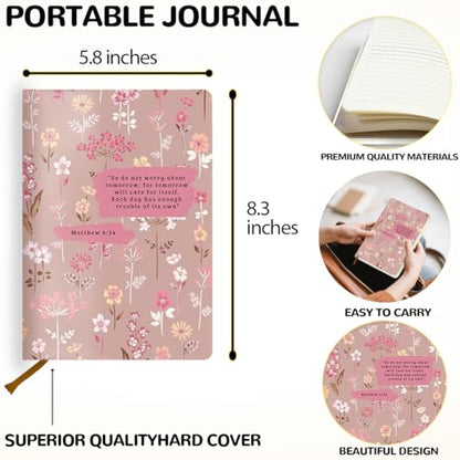 Christian Notebook Journal, Bible Notebooks for Note Taking Inspiration Religious Gifts, Grandma, Sister, Hardcover Ruled Journal for Note Taking, Bible Notebook Gifts for Women - color: Multi 1563