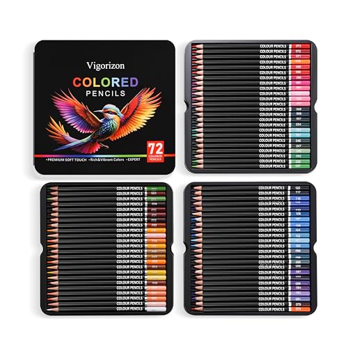 72 - Color Oil - Based Colored Pencils Set, Professional Art Drawing Pencils, Artist - Grade Vivid Colors, Smooth Application, Tin - Box Storage, Ideal for Artists, Designers