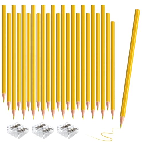 36 Pack Yellow Colored Pencils for Kids, Pre-sharpened Art Pencils Back to School Supplies Set, Drawing Sketching Pencils for Students, Teachers, Classroom - color: yellow