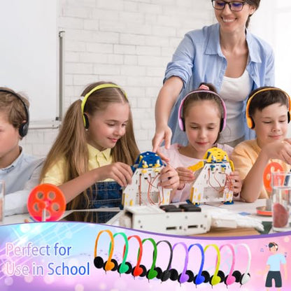 Type C Kids Headphones Bulk 5 Pack for Classroom School Students, USB C Wired Headphones Class Set for Boys Girls Adults Tablet Smartphones(5 Mixed)