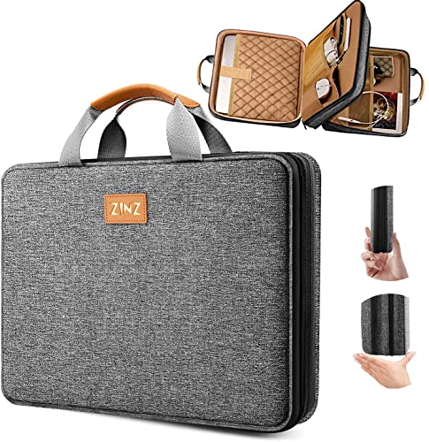 ZINZ Expandable Laptop Case 13-13.3-14 Sleeve Compatible with MacBook Pro/Neo 14" M5/M4/M3/M2/M1, MacBook Air/Pro 13", XPS 13/14, Surface Book/Laptop 13.5" and Most 13-14 inch Notebooks，G01BK01 - color: G01bk01, size: 13-14"