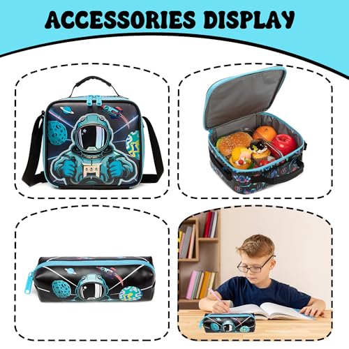 Meetbelify Kids Rolling Backpack with Wheels for Elementary Preschool Students Boys Travel Luggage Carry on Backpack for Boys Ages 6-8 Space - color: 02 Space