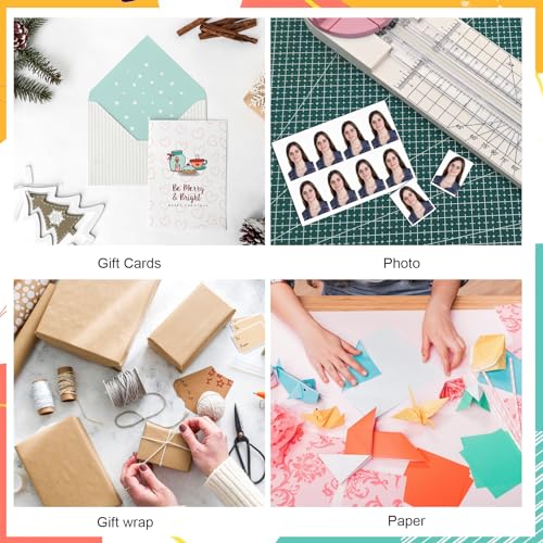Paper Trimmer, 4 Styles Craft Paper Cutter Multi-Function Scrapbooking Tool for Cutting Paper Photos Scrapbook Postcard (Straight, Wave, Perforated and Creasing Lines) (Pink) - color: Pink