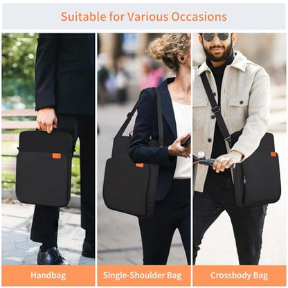9-11 Inch Tablet Shoulder Bag Carrying Case for 11" iPad Pro M5 M4/ iPad Air 11" M4 M3 M2 2026 2025, iPad A16 11", New Amazon Fire Max 11/10.1" Fire HD 10 Plus, Vertical Laptop Sleeve Handbag, Black - size: 9-11 Inch
