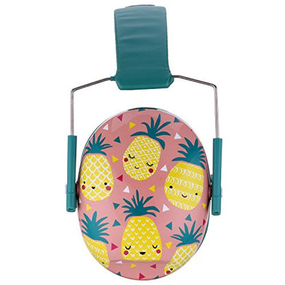 Snug Kids Earmuffs – Noise Reduction for Toddlers & Children – Adjustable, Lightweight, Foldable, Soft & Comfortable - color: Pineapples
