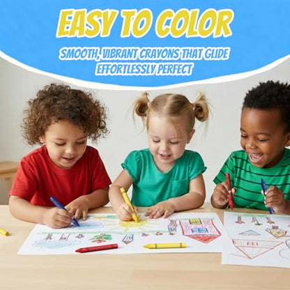 Rosmonde Crayons Bulk, 320 Sets of 3 Pack (960 Count), 3 Vibrant Colors Set | Individually Wrapped Non-Toxic Coloring Crayons, Perfect for School Supplies, Classroom, Parties, Party Favors & Restaurants