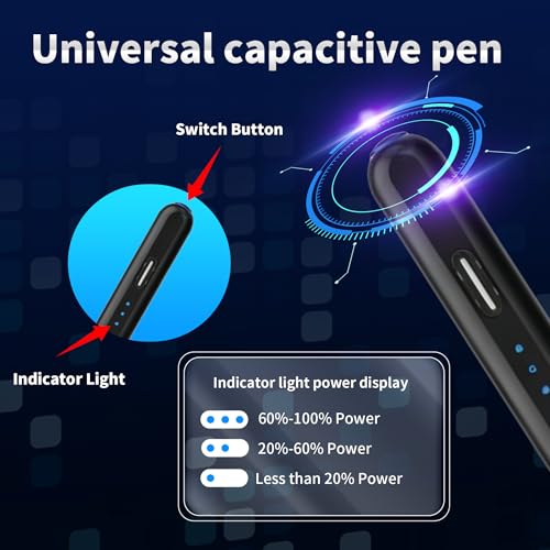Stylus Pen Android for Samsung Galaxy Tab A11+/A11/A9/A9Plus/A8/A8plus/A7/A7lite Push-Button Switch, Accurate Writing, +2Nibs&Long Battery Life(NW Black) - color: NW Black