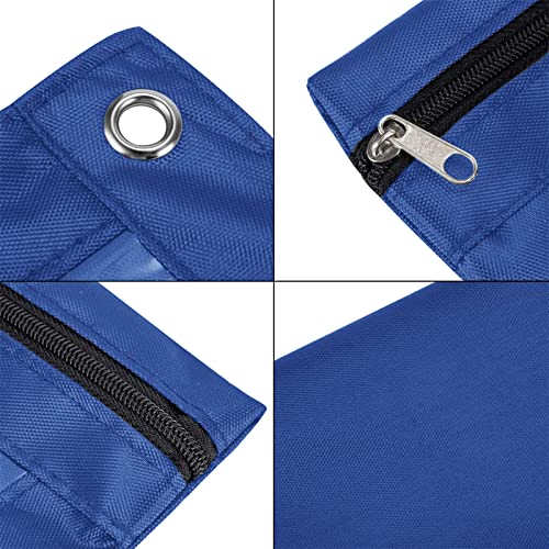 3-Ring Pen Pencil Pouch with Clear Window Stationery Bag Binder Case Classroom Organizers Blue - color: Blue