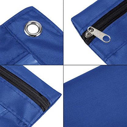 3-Ring Pen Pencil Pouch with Clear Window Stationery Bag Binder Case Classroom Organizers Blue - color: Blue