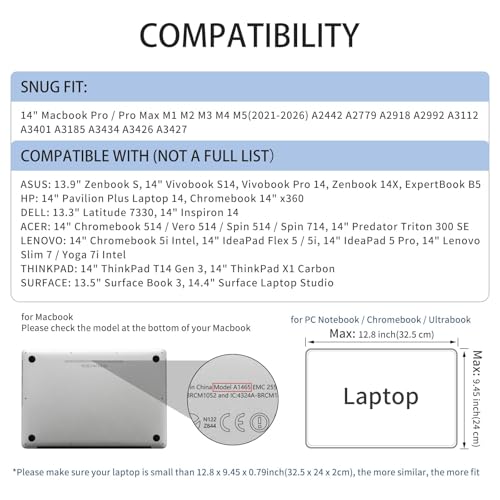 RAINYEAR Laptop Sleeve Case Compatible with 13.3 Inch Notebook Computer Tablet Chromebook 14" MacBook Pro/Max M1 M2 M3 M4 M5 Soft Cover Protective Case Zipper Carrying Bag (Red) - color: Red, size: 13"-13.3"
