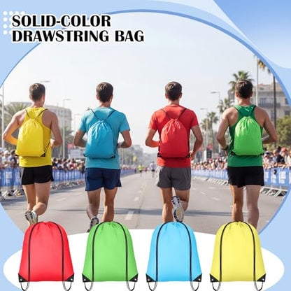 40 Pcs 17 oz Plastic Water Bottles Bulk and Drawstring Backpack Set for Back to School Gifts Reusable Flip Top Leakproof Water Bottles with Handle Adults Sports Gym Travel Outdoor(Classic) - color: Classic
