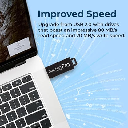Centon DataStick Pro USB 3.0 Flash Drive 256GB 10-Pack Black Storage Bundle - size: 256 GB (Pack of 10)