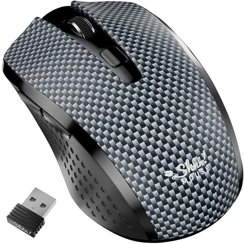 무소음 무선 마우스 - 컴퓨터 마우스 무선, 노트북용 마우스, USB 마우스, 크롬북용 마우스, 무선, 마우스 Inalambrico, PC 마우스, 컴퓨터 마우스, 조용한 마우스 - color: 그레이 & 블랙.