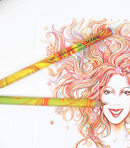 Koh-I-Noor Magic FX Pencils, 5-Pack - Original, Tropical, Neon, America and Fire (FA3405.5BC) - size: 5 Count (Pack of 1)