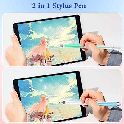 Stylus Pens for Touch Screens, 2 in 1 Magnetic Disc Stylus Pen for iPad with Magnetic Cap, Tablet iPad Pencil Suit with iPhone/Pad/Android/Microsoft/Surface/Switch All Capacitive Touch Screens - color: Blue+Green