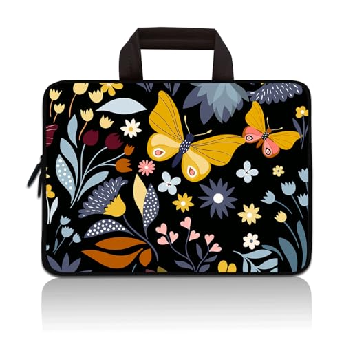 11 11.6 12 12.1 12.5 inch Laptop Carrying Bag Chromebook Case Notebook Ultrabook Bag Tablet Neoprene Sleeve (Butterflies) - color: Butterflies
