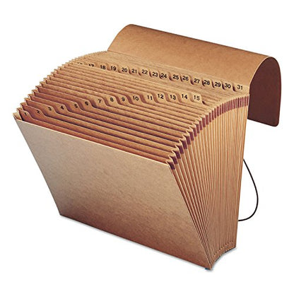 Smead Expanding File with Flap and Cord Closure, 31 Pockets, Daily (1-31), Letter Size, Kraft (70168) (Pack of 1) - size: 12" W x 10" H (Pack of 1), style: 1 to 31