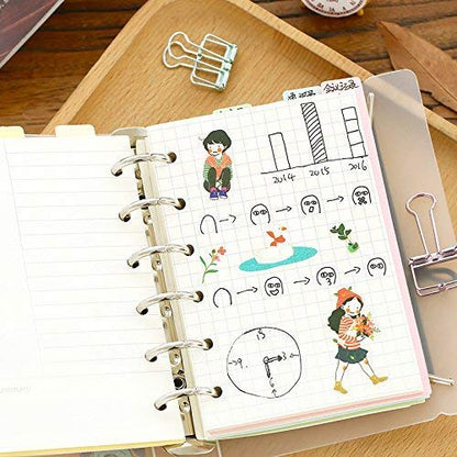 A7 Dotted Design Planner Refill 6 Holes Notebook Binder Refills, A7 Dot Matrix Planner Inserts for Filofax 100gsm Paper Pocket Size, 4.84 x 3.23'', Harphia - color: Dot Matrix, size: A7