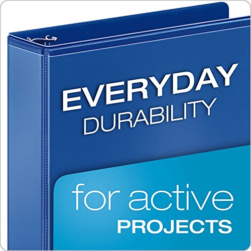 Cardinal Economy 3 Ring Binder, 1 Inch, Presentation View, Blue, Holds 225 Sheets, Nonstick, PVC Free, 4 Pack of Binders (79511), (Pack of 2) - size: 1-Inch (Pack of 2)