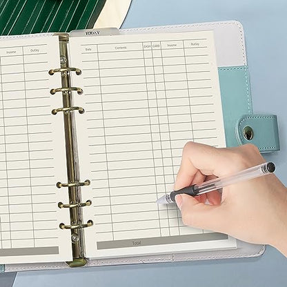 A5 Planner Inserts,6 Ring Budget Binder Refill,Personal Accounting Book for Filofax, 90 Pages Double Side Printed, 100Gsm Paper, Harphia(A5 5.59 x 8.27'',Finance) - color: Finance Schedule, size: A5