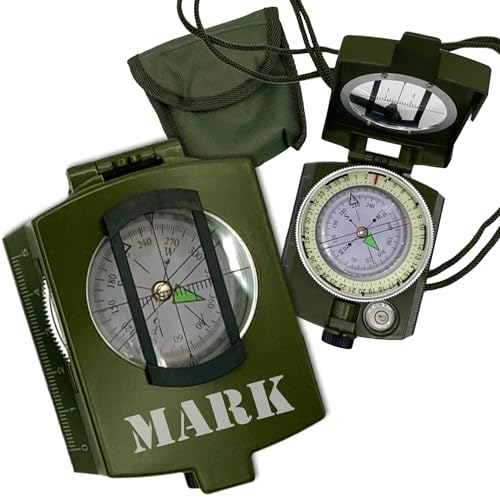 Custom Personalized Prismatic Compass Gift for Him – Hiking Compass with Canvas Case – Unique Gift for Scouts, Campers, Backpackers, Hikers, Outdoor Lovers