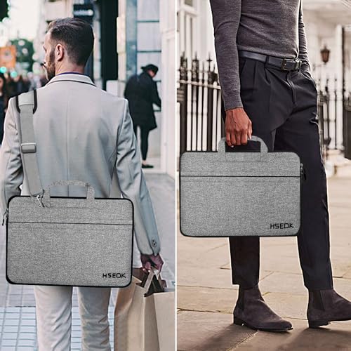 Hseok Laptop Shoulder Bag 13 13.3 14 Inch Case Compatible with MacBook Pro/Neo 14" M5/M4/M3/M2/M1,Mac Air/pro/Neo 13" and Most 13 13.3 14 Notebooks,Spill-Resistant Briefcase,Dark Gray & Black - color: Dark Gray & Black, size: 13-13.5 inch