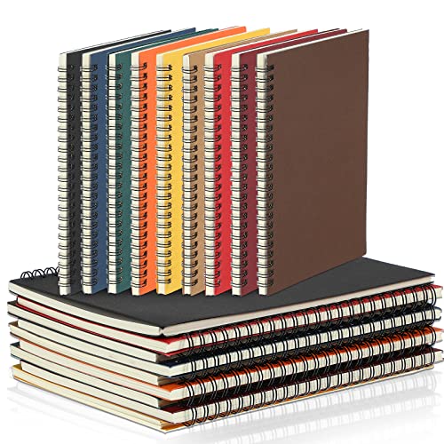 Yahenda 18 Pcs Spiral Notebooks Bulk, A5 8.3 x 5.5 Inch College Ruled Lined Notebooks, 100 Pages Soft Cover Journals for Students Classroom Office Back to School Supplies (Multi Color) - color: Multi Color