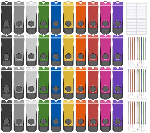 100 Pack 4GB USB Flash Drive Bulk AGECASH USB 2.0 Thumb Drive Pack | FAT32 Flash Drive Bulk Jump Drive Multipack USB Memory Stick for Data Backup with Lanyard & Labels (4GB 100Pack, Color) - color: 100PACK-Color, size: 4GB