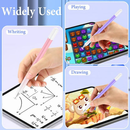 Stylus Pens for Touch Screens, High Precision Magnetic Disc Universal Stylus Pen for iPad, 2-in-1 iPad Pen Compatible with Nintendo Switch/iPhone/iPad/Android Tablets and so on(Pink/Purple) - color: Pink+Purple