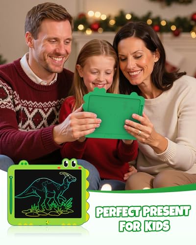 ORSEN 12 Inch LCD Doodle Board Tablet Toy - Green Dinosaur Drawing Pad for Kids 3-6 Years Old - Christmas and Birthday Gifts - color: 12inch-green