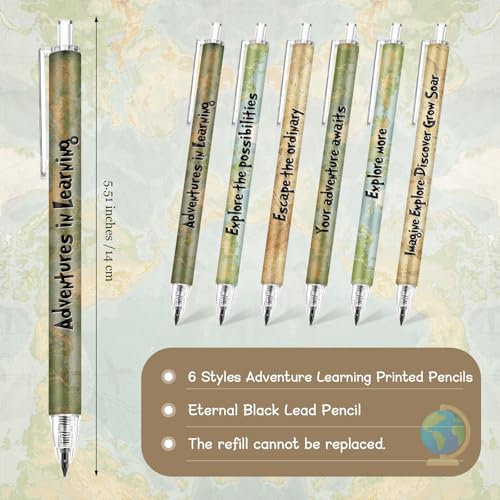 Sinload 60 Pcs Mechanical Pencil Bulk, 0.7 mm Cute Motivational Mechanical Pencil for Writing, Sketching, Drawing, Gifts from Teacher Reward Office Supplies Bee Party(Explore) - style: Explore