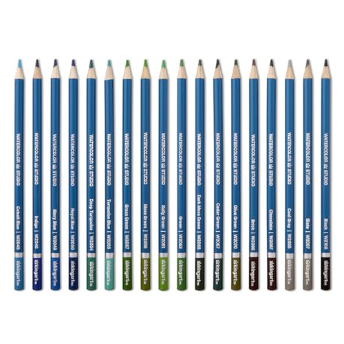 KINGART 36 Count Watercolor Pencils, Vibrant Pigments for Blending, Drawing & Painting, Pre-Sharpened, Water Soluble Pencils