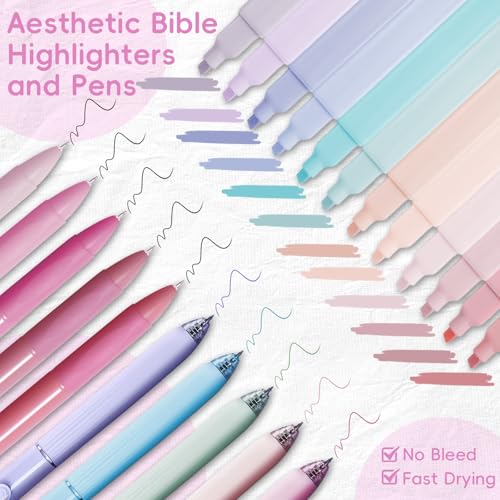 XKDOUS Bible Study Supplies Journaling Kit for Women, Bible Study Kit Journaling Supplies Includes Prayer Journal, Highlighters, Emergency Card, Pencil Case and More, Christian Gifts for Women, Pink - color: Bible Kit - Deluxe (Pink)