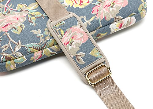 kayond Blue Water Hyacinth Patten water resistant Laptop Shoulder Messenger Bag Case Sleeve for 14 Inch 14.1 Inch Laptop,Laptop Briefcase - color: Water Hyacinth, size: 14-14.1 Inch