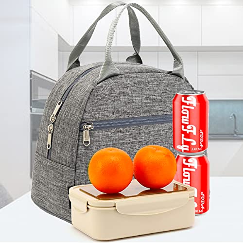 FlowFly Insulated Lunch Cooler Bag - Tote Bag Organizer for Women/Men, Heather Grey - color: Gray